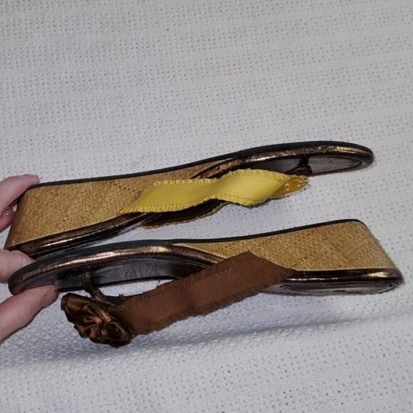 Lindsay Phillips Sz. 9 Interchangeable FlipFlop Wedge Sandals - Picture 4 of 5